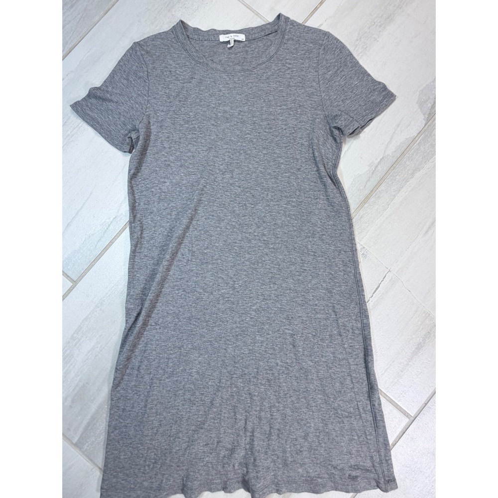 Rag & Bone New York Heather Gray Short Sleeve T-Shirt Dress Size S Small